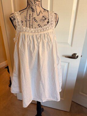 the Magnolia Pearl Cotton Crochet Tank OS
